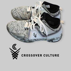 Crossover Culture Mens Kayo Polar White Black Athletic Basketball Shoes 10.5